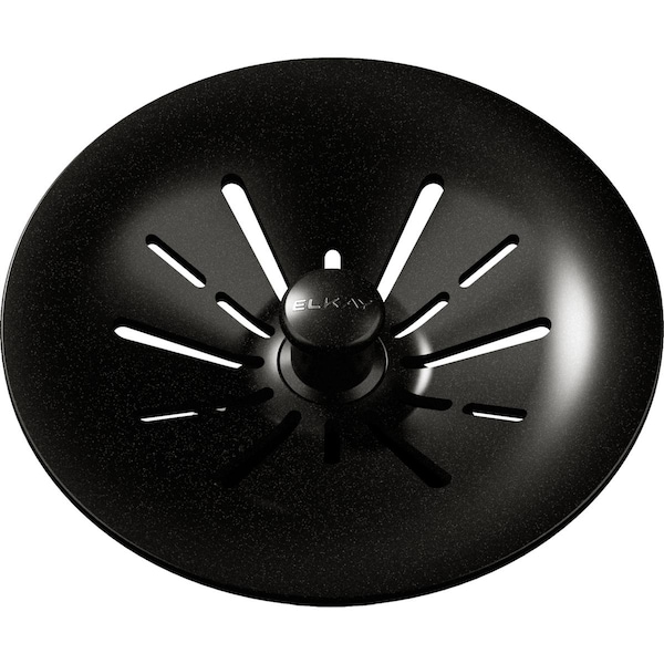 Quartz Perfect Drain 3-1/2" Removable Polymer Basket Strainer and Rubber Stopper Caviar